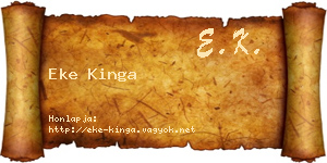 Eke Kinga névjegykártya